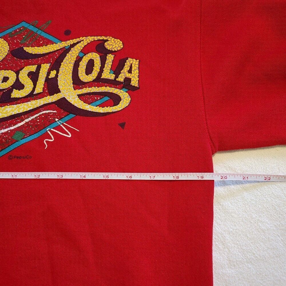Vintage Pepsi Cola Sweatshirt Red 90s Graphic Crewneck Retro Logo Pullover SMALL - Picture 7 of 7
